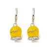 Bell Brass & Enamel Hoop Earrings for Women EJEW-U015-25P-2