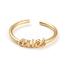 Constellation/Zodiac Sign Brass Cuff Rings RJEW-O042-06G-A-1