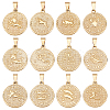 12Pcs 304 Stainless Steel Pendants STAS-UN0032-34-1