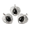 Natural Obsidian Teardrop Pendants KK-K331-02P-05-1