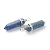 Natural Lapis Lazuli Pointed Pendants X-G-M378-01P-A07-3