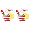Rack Plating Alloy Enamel Pendants LS-ENAM-N060-04P-2