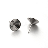 Non-Tarnish 304 Stainless Steel Stud Earring Settings for Pointed Back Xilion Rivoli Rhinestone STAS-E088-16-1