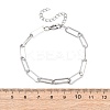 304 Stainless Steel Paperclip Chain Bracelets for Women BJEW-G775-01P-5