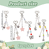 Heart Star Butterfly Acrylic Pendant Decoration HJEW-PH01943-2