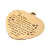 PVD Vacuum Plating 201 Stainless Steel Pendants STAS-L079-26G-06-2
