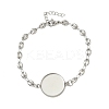 304 Stainless Steel Link Chain Bracelet Making STAS-K252-20E-P-1