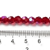 Electroplate Transparent Glass Beads Strands X-EGLA-A035-T6mm-L07-4