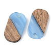 Opaque Resin & Walnut Wood Pendants RESI-S389-023A-C-3