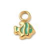 Ion Plating(IP) 304 Stainless Steel Enamel Charms STAS-G351-05G-02-1