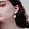 4Pcs 201 Stainless Steel Huggie Hoop Earrings Findings STAS-LP0005-51P-3