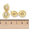 Brass Micro Pave Clear Cubic Zirconia Stud Earrings EJEW-H154-10B-G-5