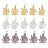 15Pcs 3 Colors 304 Stainless Steel Pendants STAS-CA0001-74-1