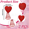 Christmas Themed PVC Treetop Heart Ornament with Spring AJEW-WH0070-63-2