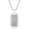201 Stainless Steel To My Son Dog Tag Pendant Ball Chain Necklaces FS-WG527E6-19-1