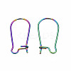 304 Stainless Steel Hoop Earrings Findings Kidney Ear Wires STAS-N098-006-3