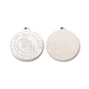 Non-Tarnish 304 Stainless Steel Pendants STAS-A074-03C-P-1