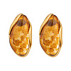 304 Stainless Steel Resin Teardrop Stud Earrings for Women RA7191-1-3