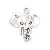 Tibetan Style Alloy Elephant Pendants X-TIBEP-1478-AS-LF-1