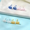 Hypoallergenic Bioceramics Zirconia Ceramic Stud Earrings EJEW-C065-03G-1