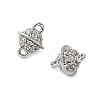 Brass Micro Pave Cubic Zirconia Connector Charms KK-U056-36P-2