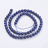 Natural Lapis Lazuli(Filled Color Glue) Beads Strands G-K269-02-6mm-2