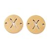 PVD Vacuum Plating 201 Stainless Steel Hollow Flat Round Links FIND-R149-03X-G-1