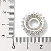 Rack Plating Brass Micro Pave Clear Cubic Zirconia Cabochon Connector Setttings KK-L224-027P-01-3