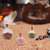 6Pcs 3 Style Chunky Glass Ball Wishing Bottle Ornament AJEW-DR0001-06-5