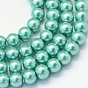 Baking Paint Glass Pearl Round Bead Strands HY-Q003-10mm-32-1