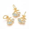 Brass Charms ZIRC-L070-79-2