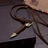Men Adjustable Cowhide Pendant Necklaces NJEW-BB31312-8