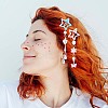6Pcs 6 Colors Star Iron & Plastic Snap Hair Clips PHAR-CP0001-27-4