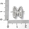 Brass Micro Pave Cubic Zirconia Letter Links KK-I717-04M-P-3