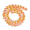 Electroplated Transparent Glass Beads Strand EGLA-A045-01-AB01-2