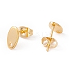 201 Stainless Steel Stud Earring Findings with Hole EJEW-A071-01C-G-2