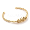 Ion Plating(IP) 304 Stainless Steel Wire Wrap Open Cuff Bangle BJEW-A139-03G-1