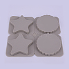 Star and Flat Round Silicone Pendant Molds DIY-WH0171-36-2