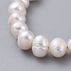 Natural Pearl Charm Bracelets BJEW-JB04881-02-2