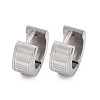 304 Stainless Steel Polishing effect Hoop Earrings EJEW-M001-16P-2