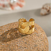 Adjustable 304 Stainless Steel Open Cuff Rings for Women NR2128-3