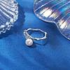 Round Natural Pearl Finger Rings RJEW-P113-11P-4