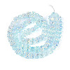 Baking Paint Electroplate Transparent Glass Beads Strands EGLA-N020-04F-2