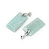 Natural Amazonite Faceted Pendants G-L623-03P-04-2
