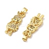 Girl Brass Micro Pave Cubic Zirconia Pendants KK-M325-15B-G-2
