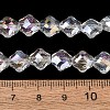 Electroplate Transparent Glass Beads Strands GL-CBA7A17-02A-14-3