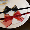 1Pc Gauze Bowknot Fabric Choker Necklaces for Women NJEW-CP0001-06A-3