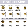 240Pcs 12 Styles Tibetan Style Alloy Spacer Beads TIBE-SC0002-59A-2
