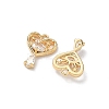Brass Pave Cubic Zirconia Pendants KK-A286-22G-01-2