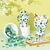 Green Series Glass Mosaic Cabochons GLAA-WH0032-10A-4